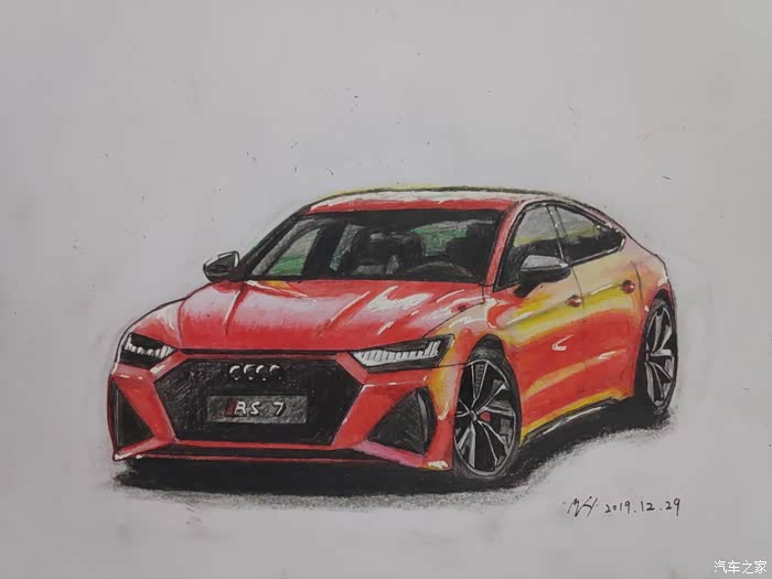 [花young玩汽绘]集结令 奥迪rs7西装暴徒