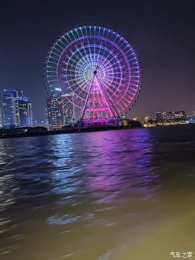 驾75夜游美不胜收的苏州金鸡湖