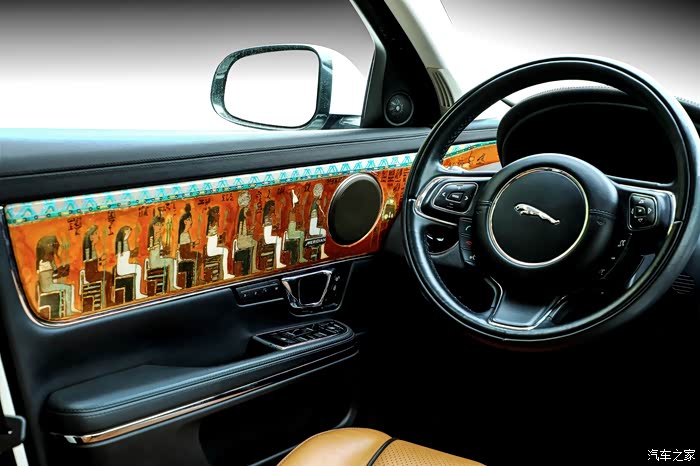 捷豹xjl桃木内饰彩绘改装案例
