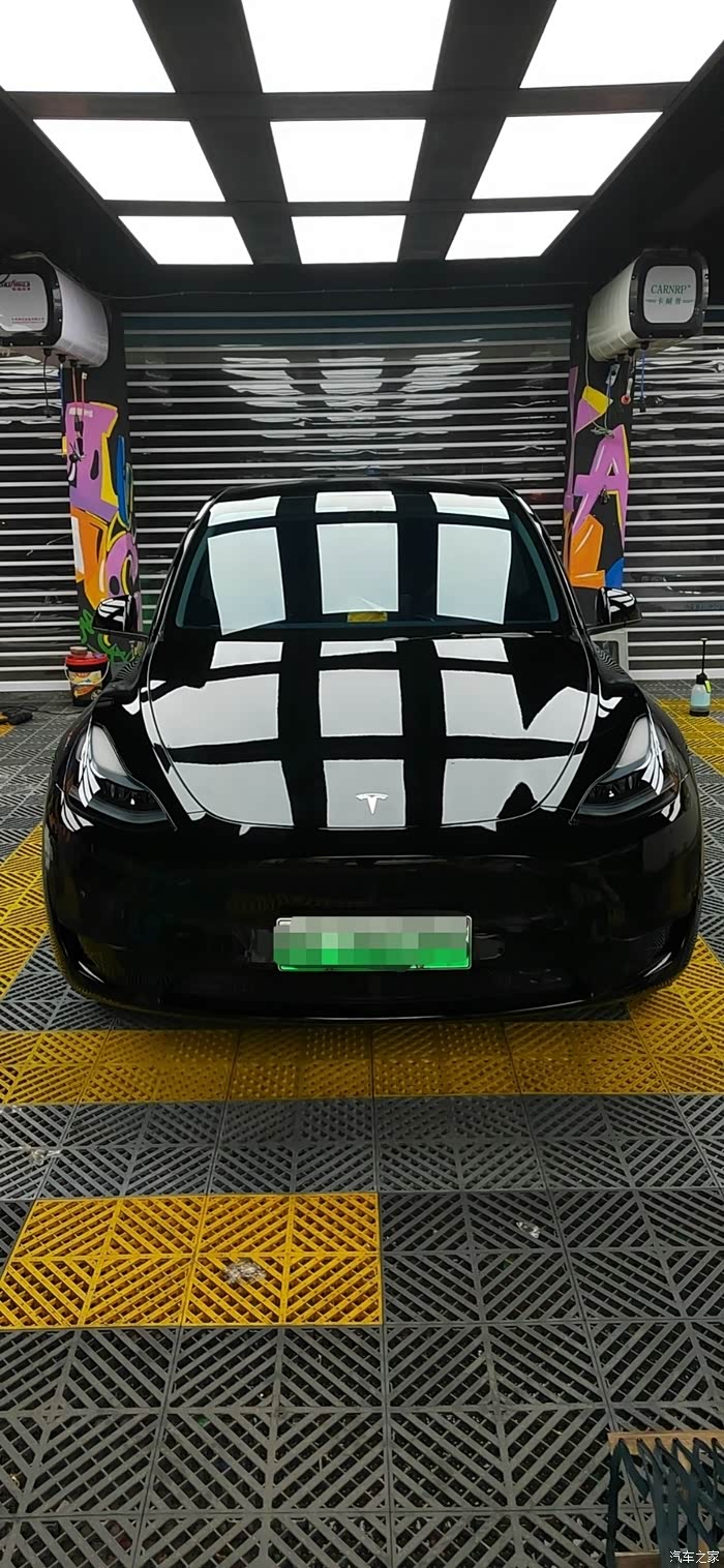 【图】给我的小y贴了隐形车衣,黑色显亮绝了_model y论坛_汽车之家