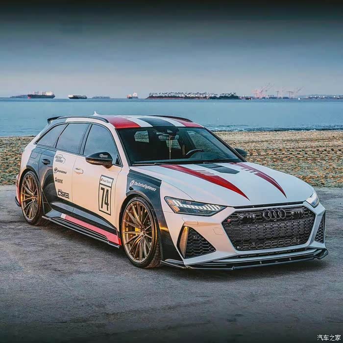 奥迪rs6avant改装套件搭配拉花战斗范十足