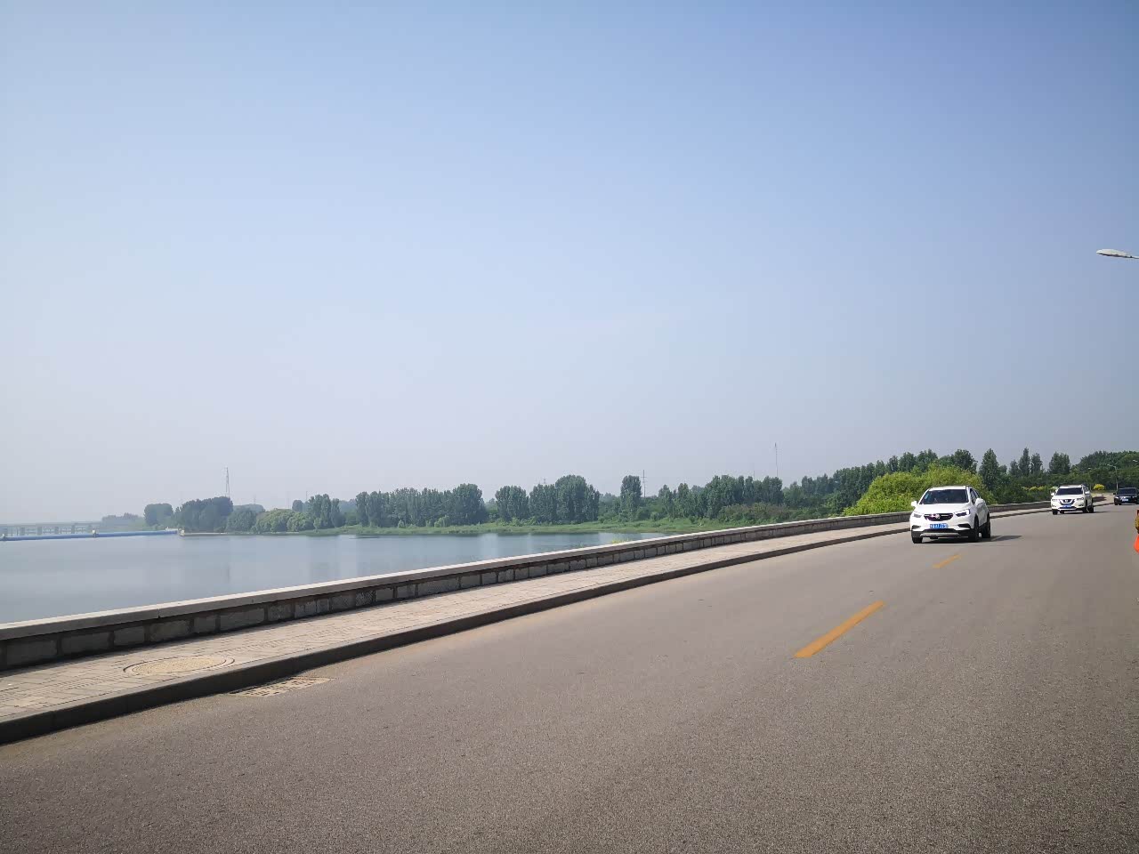 大美昌邑潍河湿地滨河大道沿途风景如画