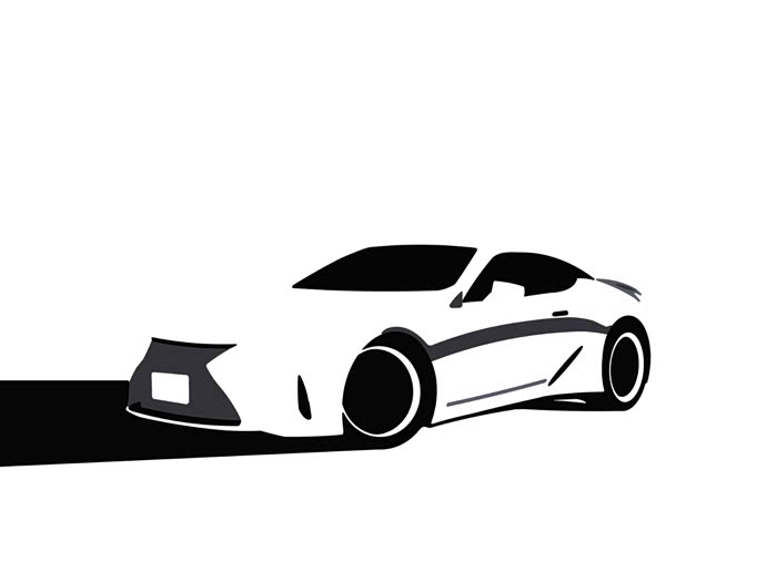 【图】【手绘】雷克萨斯lc500_汽车插画论坛_汽车之家论坛