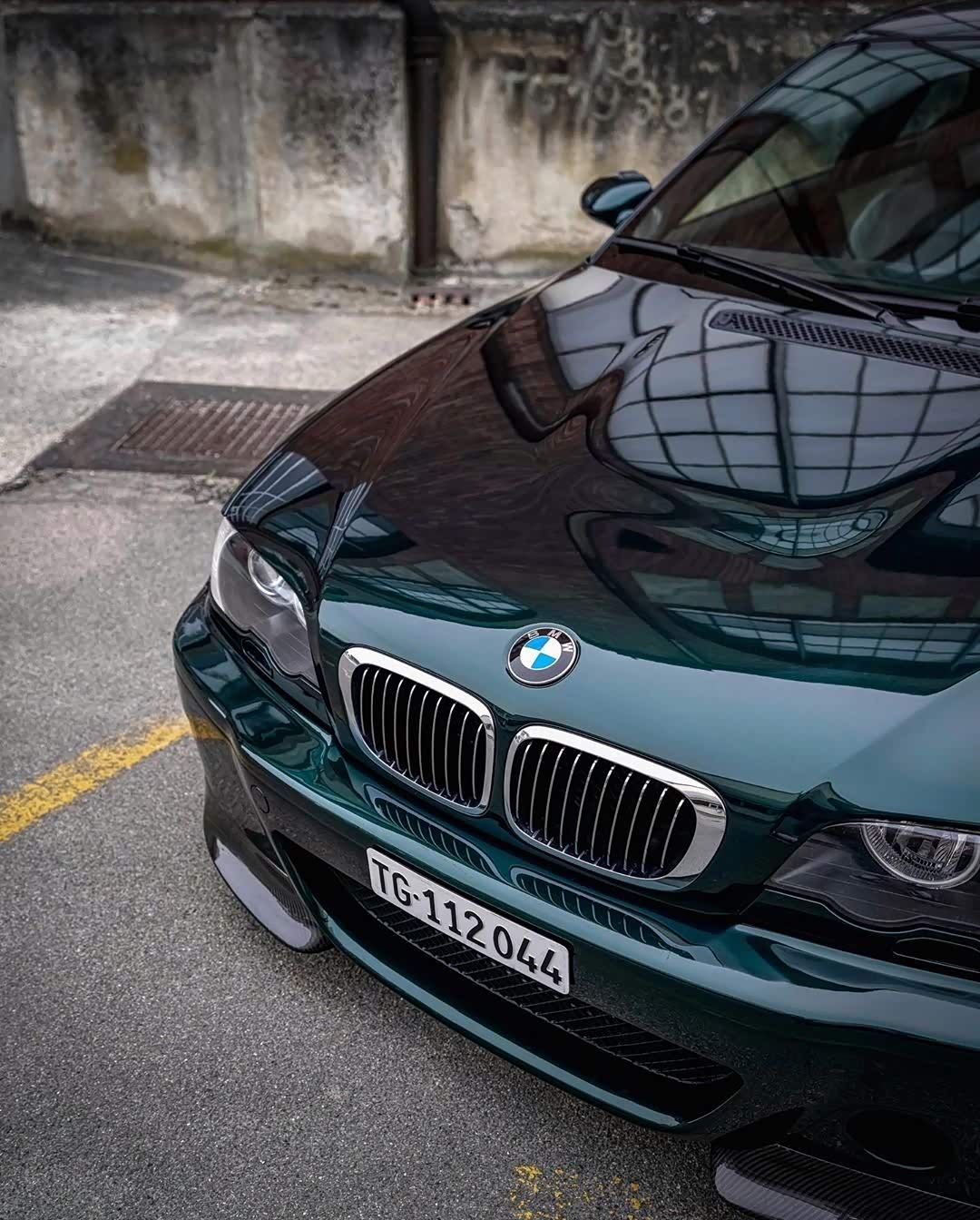 宝马e46 m3 csl牛津绿