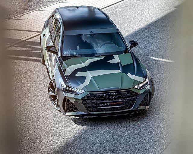 迷彩涂装的奥迪rs6~太帅了