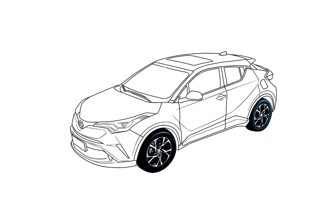 【图】手绘c-hr,彩色若有梦尽寄与此_丰田c-hr论坛_汽车之家论坛