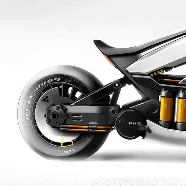 未来的摩托车概念充满科技感