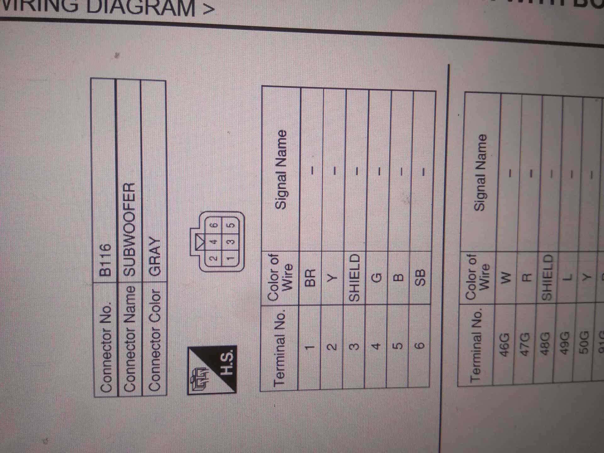 日产bose的28170-1bm0a轮毂炮,接线定义,接头是6针的 已解决
