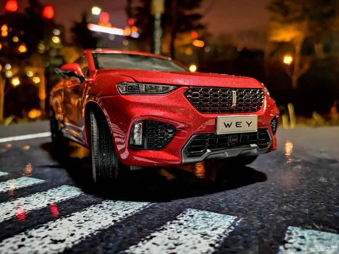爱车模魏派vv7s马尔斯红夜景写真