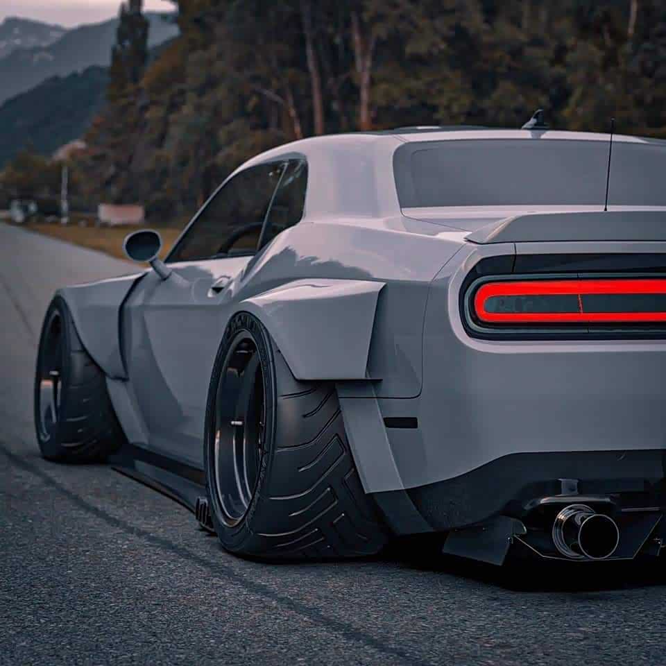 道奇挑战者巨大的宽体看起来非常有气势