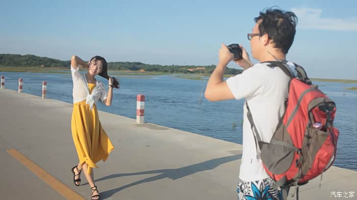 美女配颜兽江西最美水上公路永吴公路宝骏510外拍