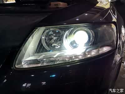 老款奥迪a6氙气大灯因年检通不过更换全新d3s氙气灯泡5500k