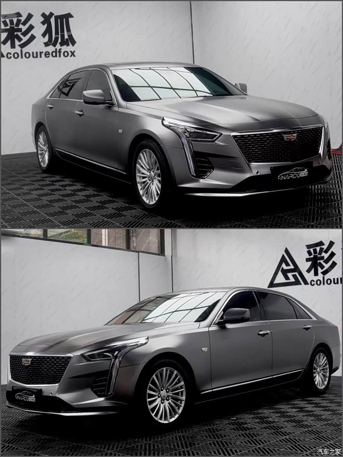 【图】凯迪拉克ct6改色贴膜amg火山灰-ch彩狐汽车改色_凯迪拉克ct6