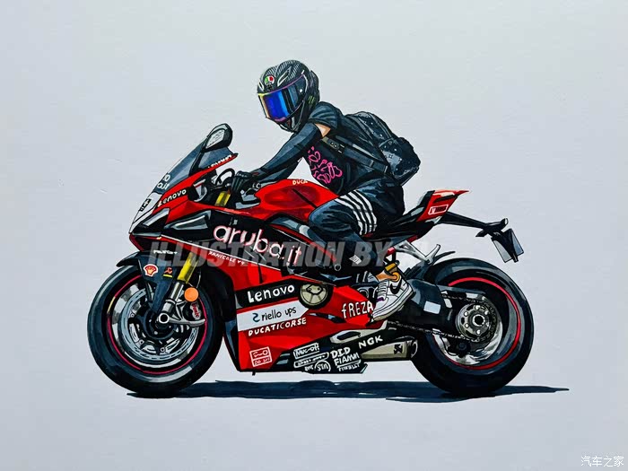 【手绘机车】杜卡迪系列ducati v4车型