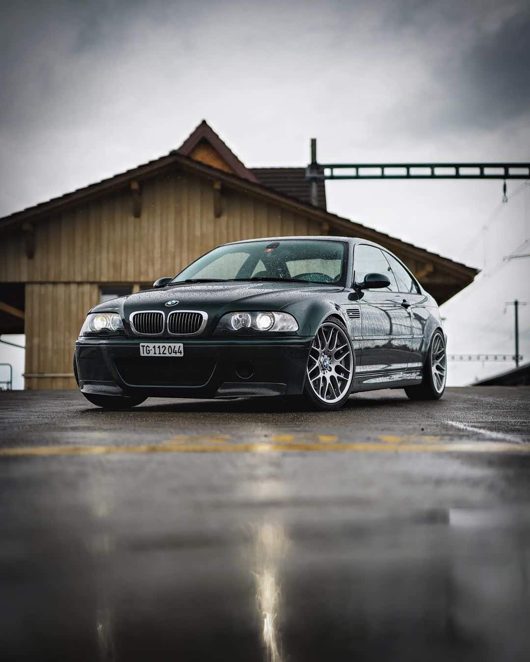 宝马e46 m3 csl牛津绿