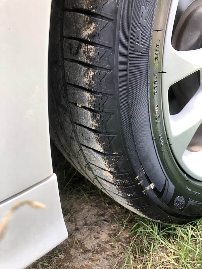 【图】米其林轮胎像这种龟裂要更换轮胎了吗?