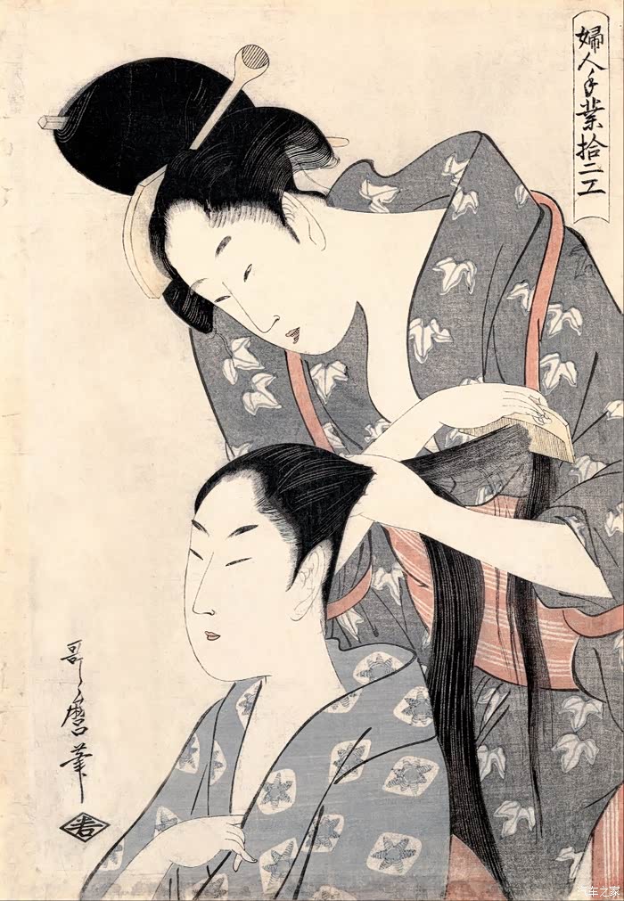 狂欢十二月喜多川歌麿绘画