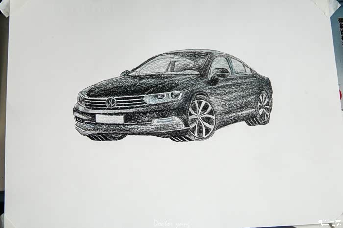 【图】一笔一画皆是情愫,95后美女老师漫聊迈腾_迈腾论坛_汽车之家