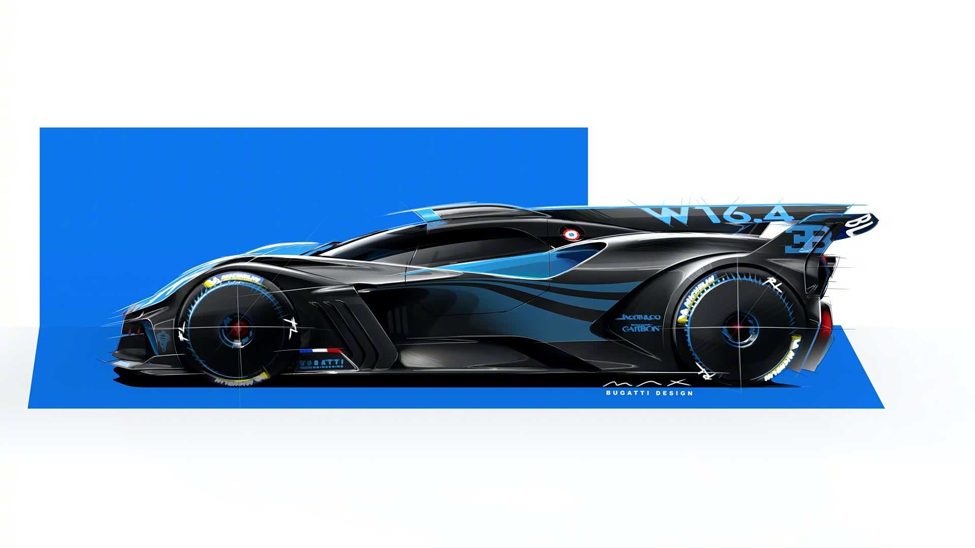 布加迪bolidetrackcar设计稿豪车就是不一样