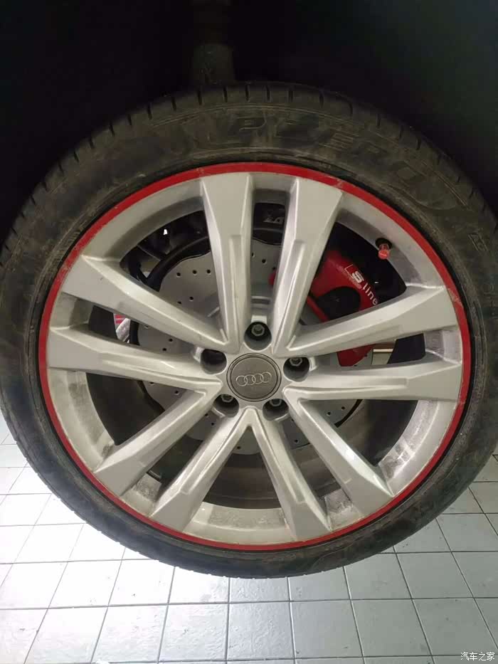 奥迪a6l刹车升级ecfront打孔梅花盘伊富兰特耐高温原厂替换碟