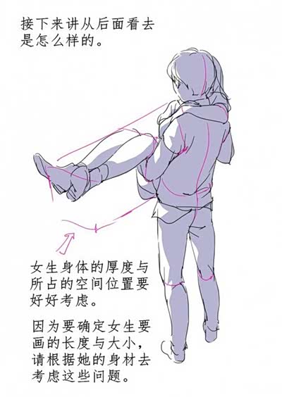 动漫人物公主抱姿势画法教程