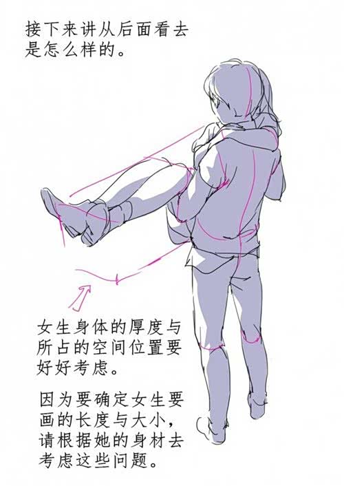 动漫人物公主抱姿势画法教程