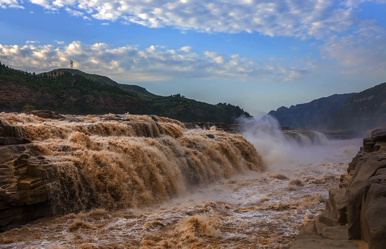 黄河壶口瀑布,气势磅礴,水声震天,难得一见!