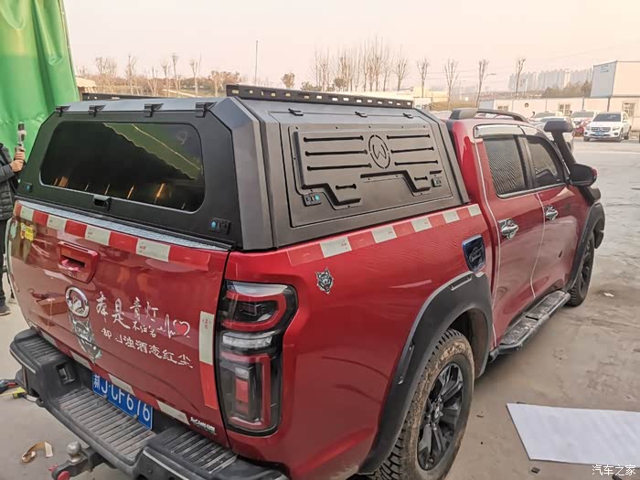 长城炮越野版三开门平顶高盖锰钢材质防雨防盗车身免打孔安装
