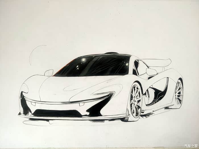 z世代计划入学小试彩铅手绘迈凯伦p1