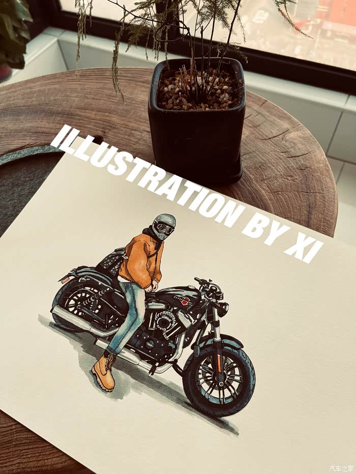 【图】【手绘机车】哈雷戴维森系列 各类车型汇总_汽车插画论坛_汽车