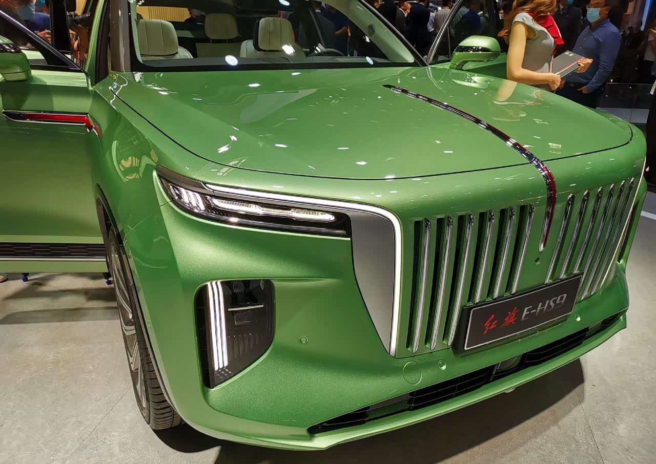 【图】北京车展实拍红旗e—hs9,请问这是个啥绿?