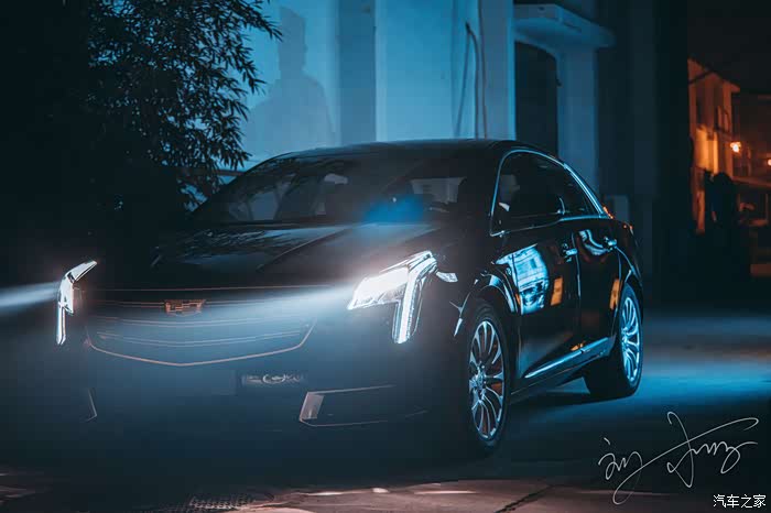 【图】夜幕下的"黑武士"xts是那么的帅_凯迪拉克xts论坛_汽车之家论坛