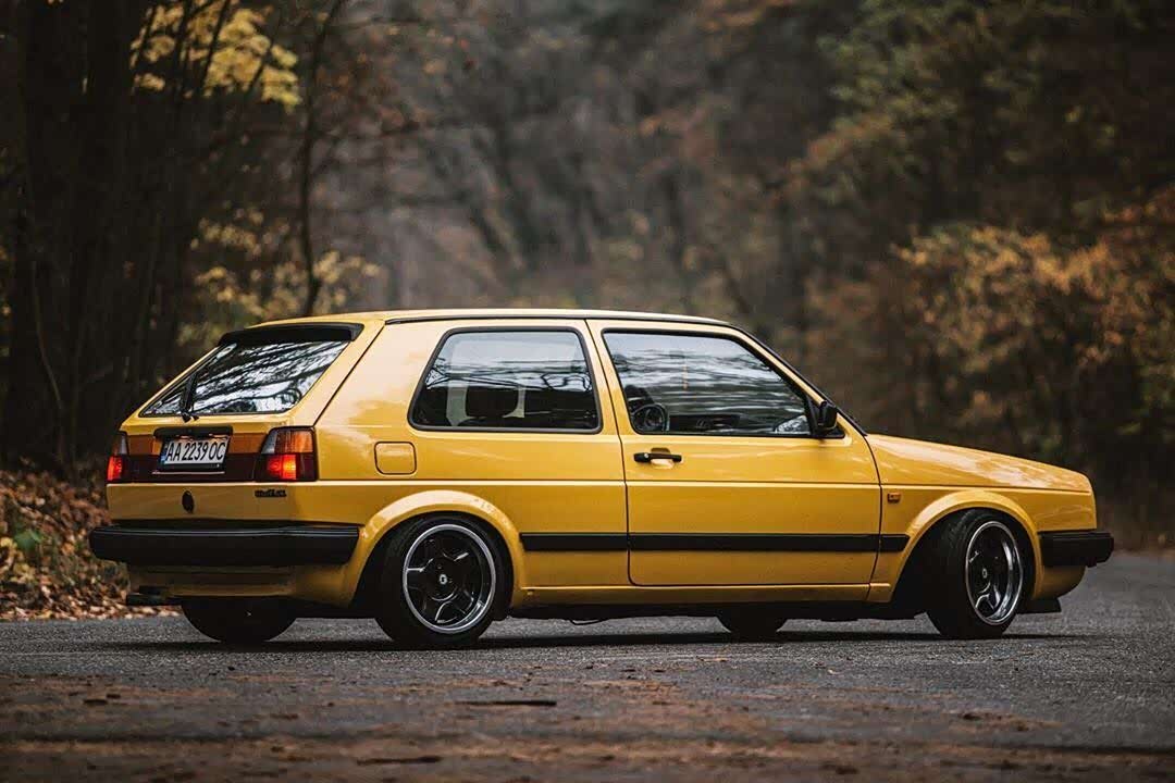 vw高尔夫mk2改装圆灯很棒爱了爱了