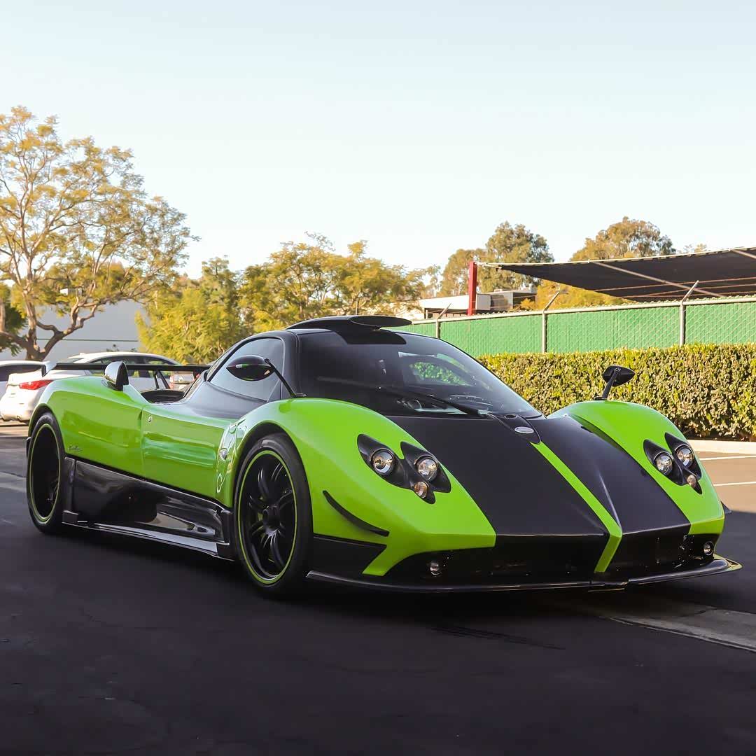 绿色帕加尼zonda cinque 5/5 威武霸气.