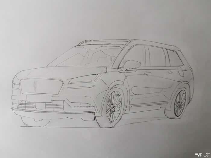 【图】汽车手绘#手绘林肯冒险家_汽车插画论坛_汽车之家论坛