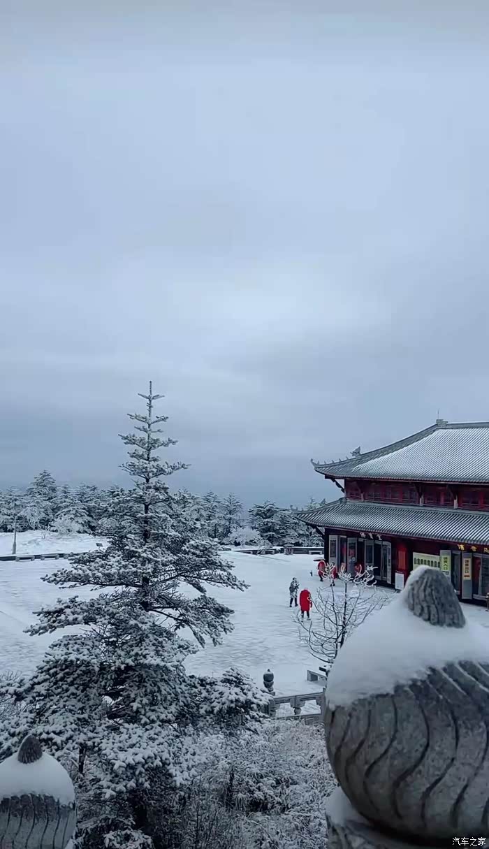 峨眉山也下雪了难得遇到的雪景