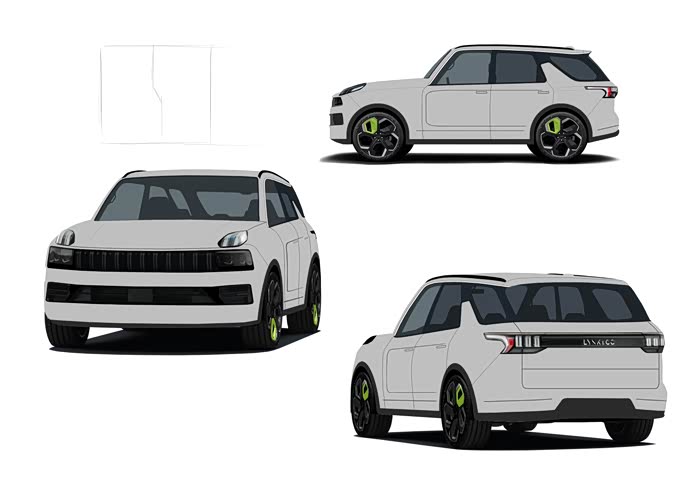 【图】画一个领克三视图_领克09论坛_汽车之家论坛