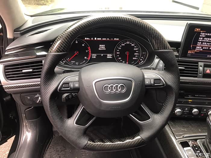 换rs6三幅方向盘rs手球