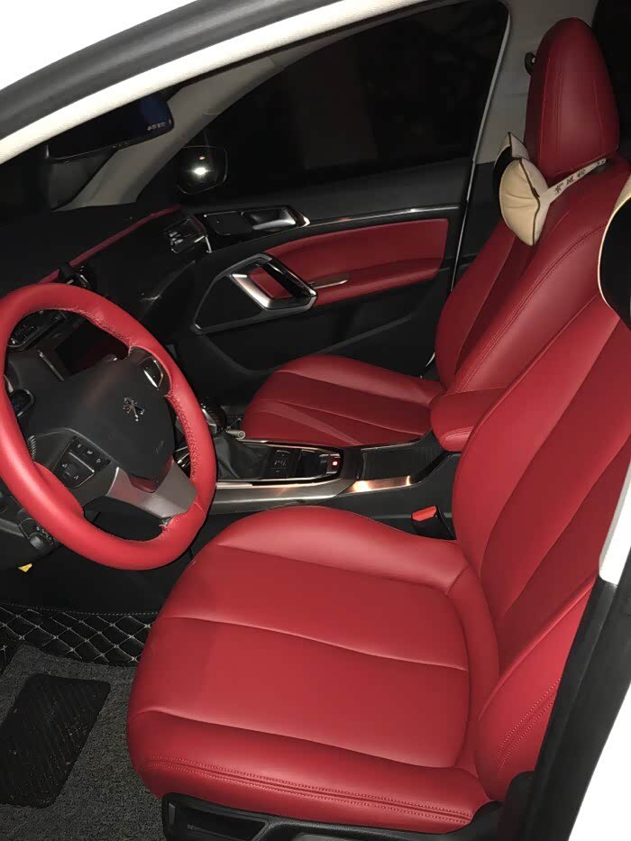 【图】408纺织座椅改澳洲真皮座椅酒红色_标致408论坛_汽车之家论坛