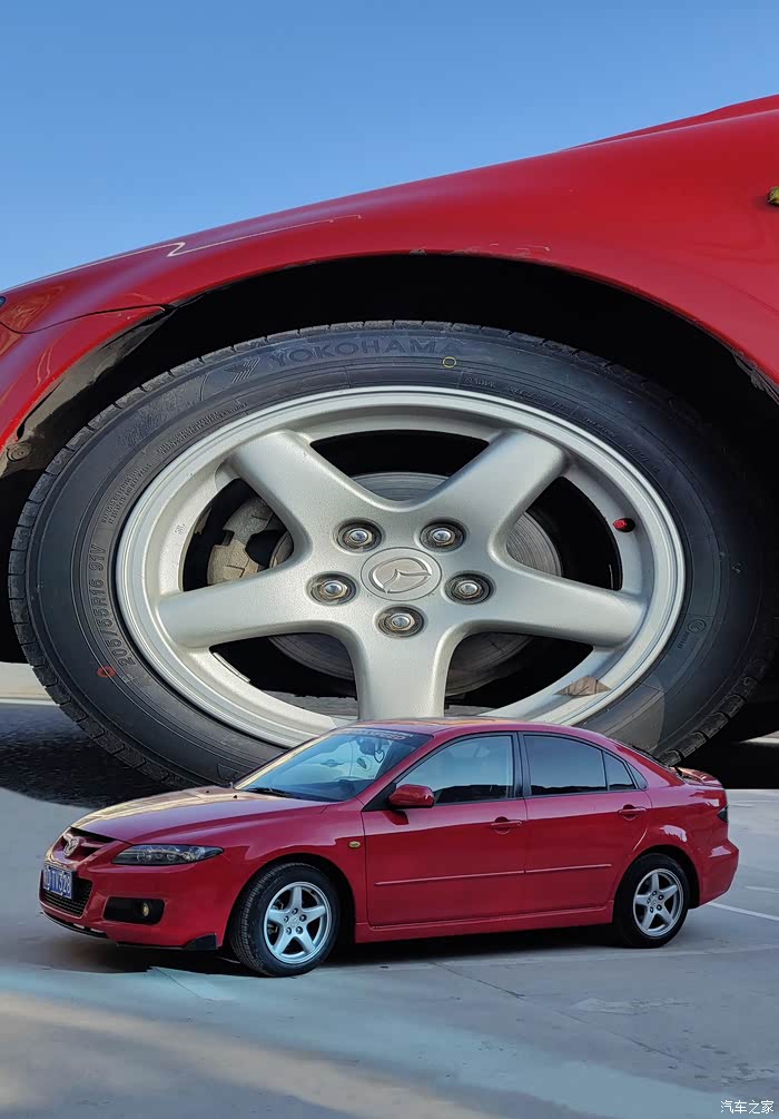 马自达6轿跑换上了大哥rx7的锻造轮毂