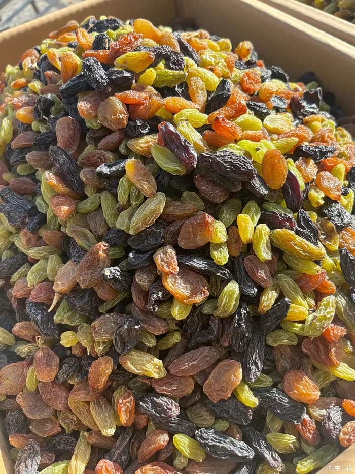 新疆伊犁的五彩葡萄干