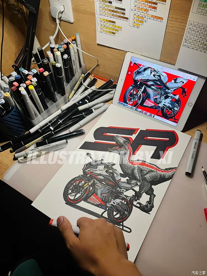 【图】【手绘机车】春风cfmoto sr系列汇总_摩托车论坛_汽车之家论坛