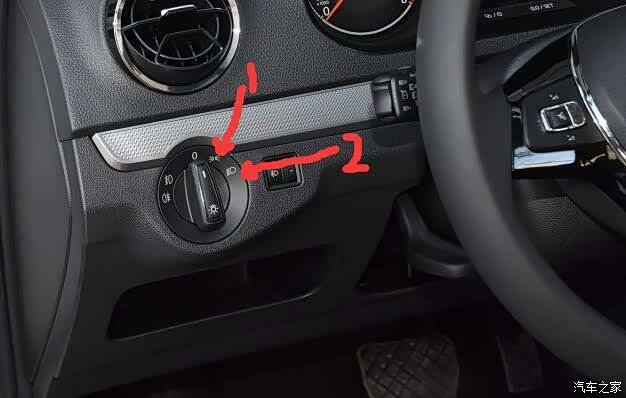 2017新捷达自动舒适前雾灯怎么开启