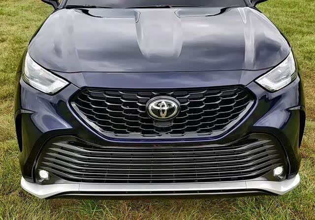 丰田汉兰达xse,黑色的网状设计提升了很强的运动感