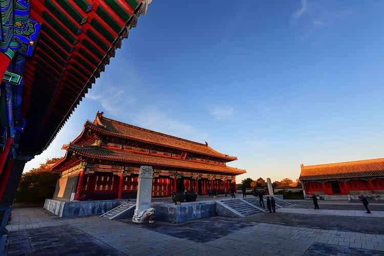 内蒙古通辽市的地域美景,五角枫,孝庄园,景色美不胜收.