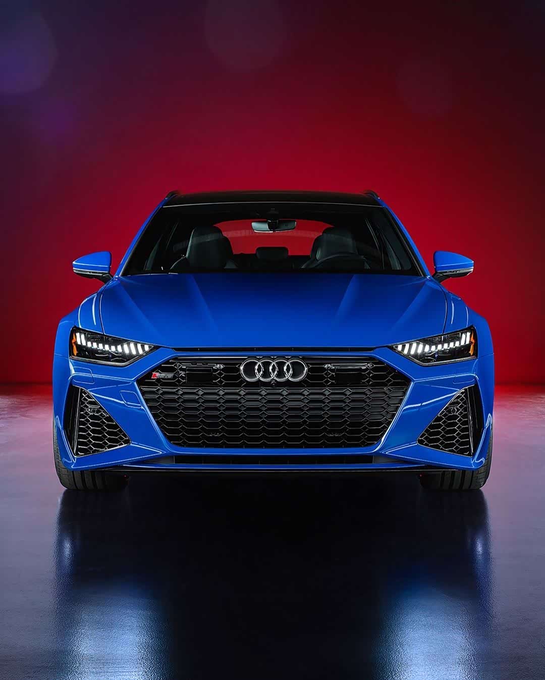 奥迪rs6 蓝色车漆真是不错