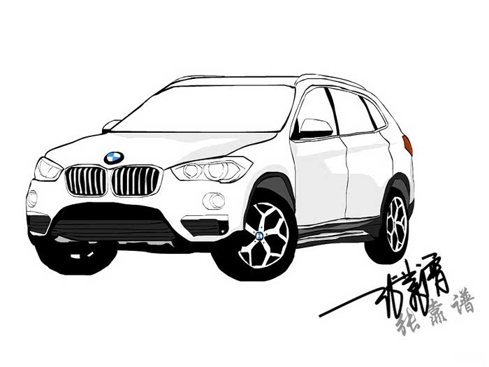 【图】画个白马,原创_宝马x1论坛_汽车之家论坛