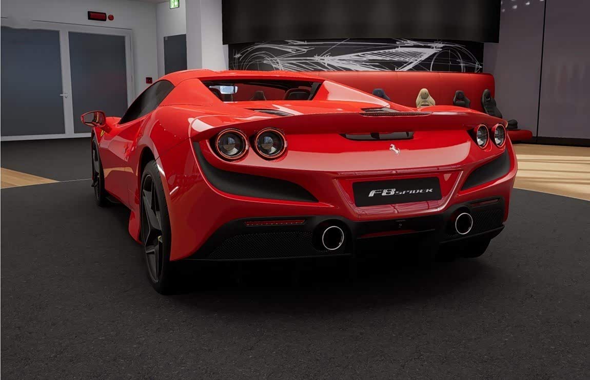 法拉利f8 spider 红/红也颜值,女神必备!