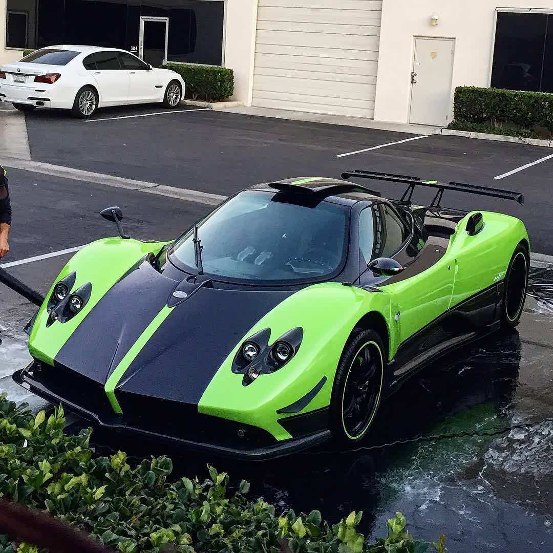 绿色帕加尼zonda cinque 5/5 威武霸气.