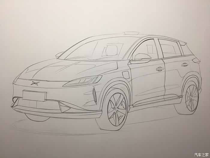 绘车分子汽车界新势力手绘小鹏g3